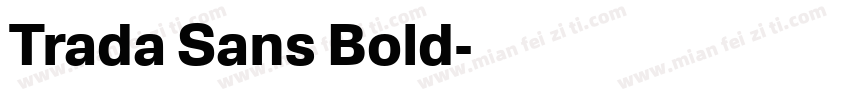 Trada Sans Bold字体转换